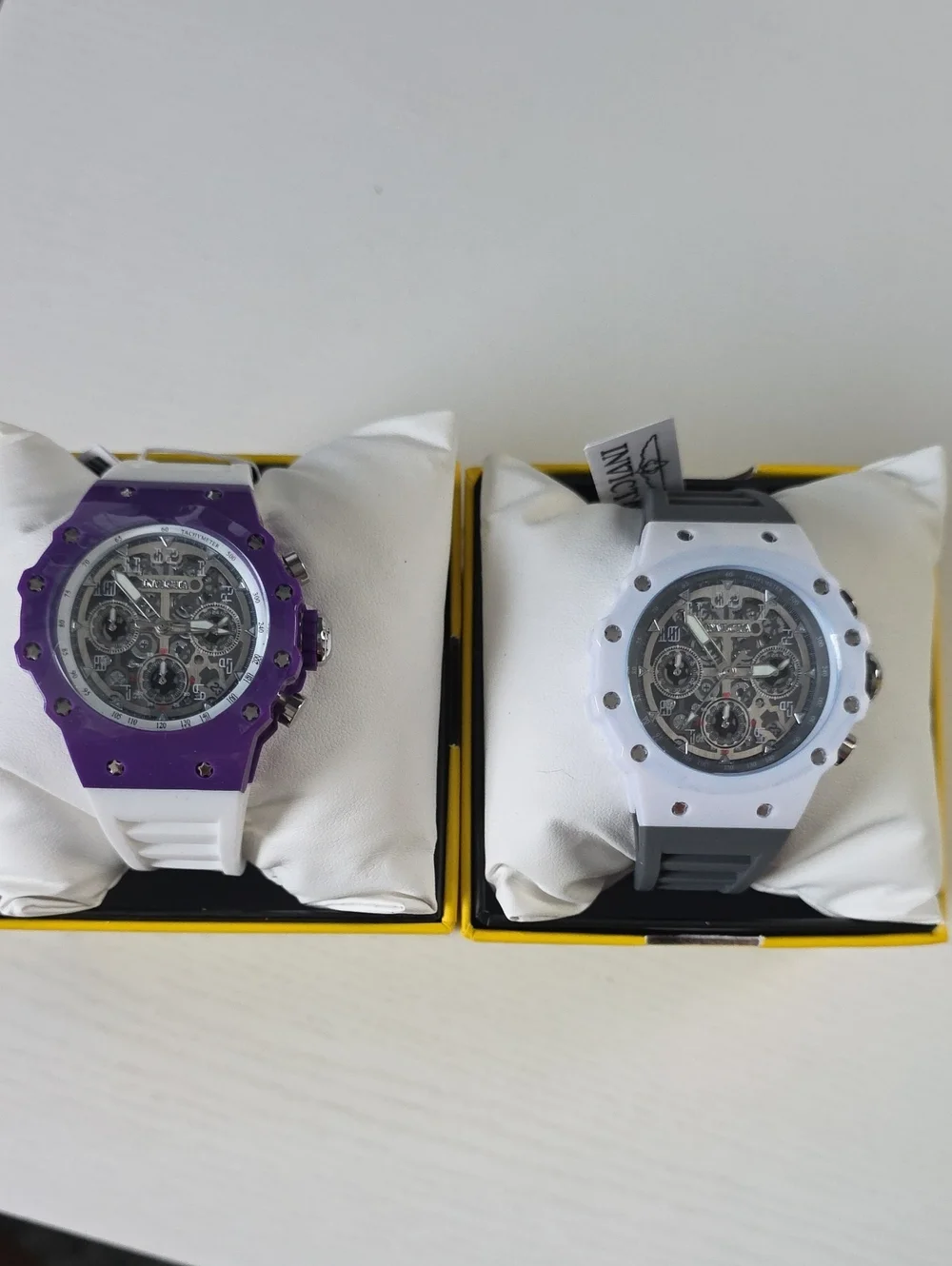 363.m Pair Of Invicta Racing Apexium Watches- 41mm, White (69626 69622)
